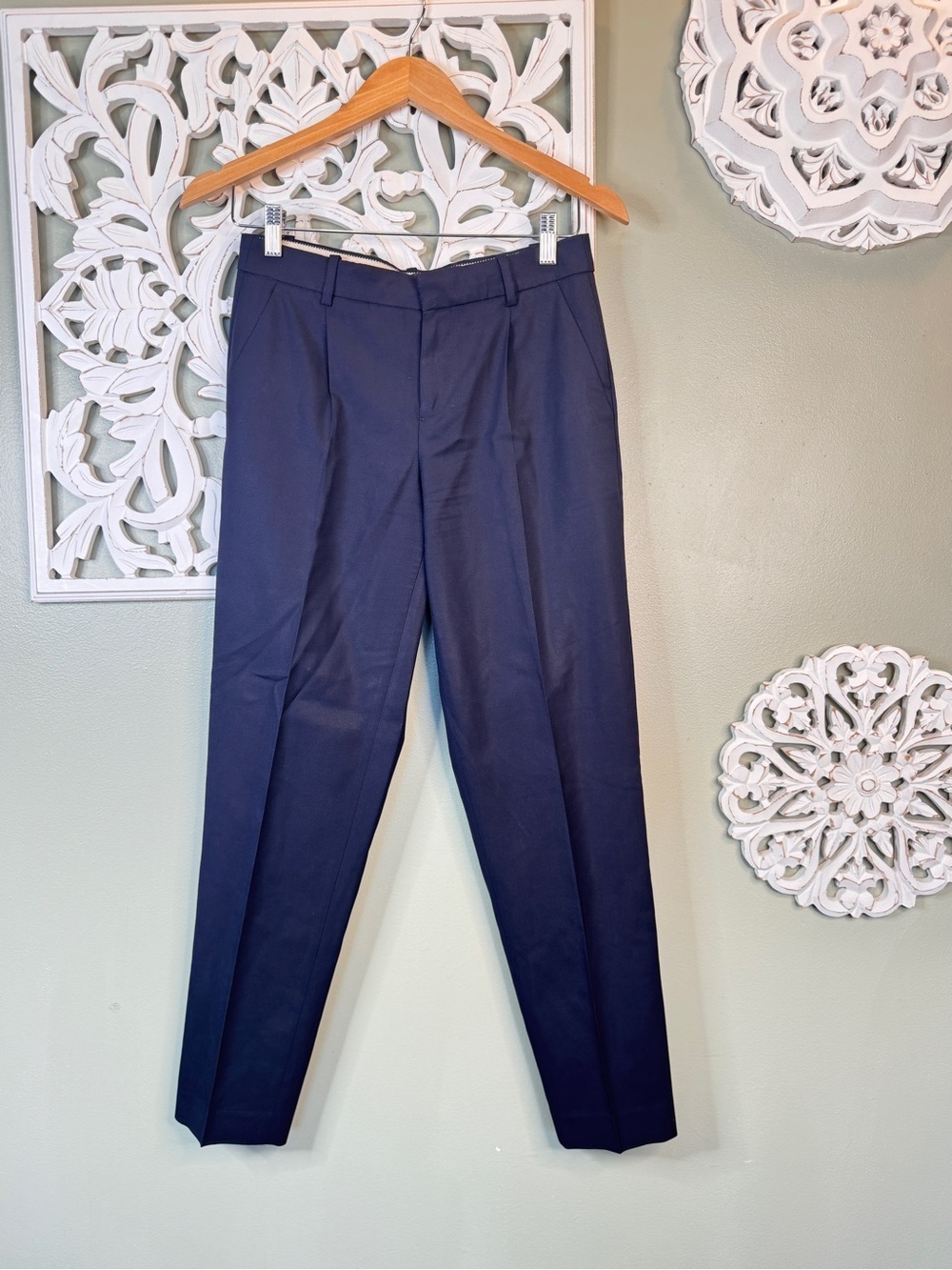 J. Crew Super 120's Navy Blue Trousers Size 00